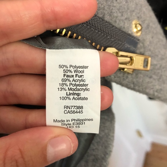 J. Crew grey wool blend coat - Picture 3 of 4